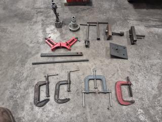 Assortment of Workbench Clamps/Securing Equipment