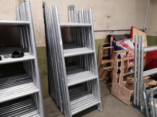 18x Aluminium Upright Scaffolding Frames, 2m Tall, 720mm Width