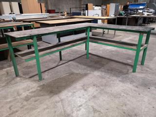 Workshop L-Shaped Corner Work Table Workbench