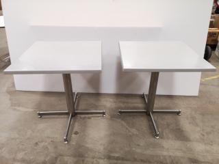 2x Square Outdoor / Indoor Cafe Tables