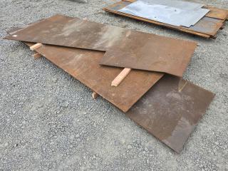 3 x Sheets Plate Steel 