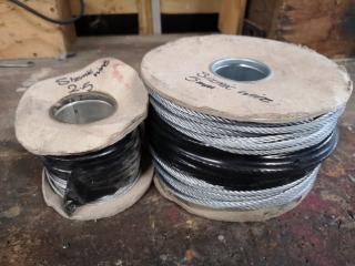 2x Spools of Steel Sizmic Wire, 5mm & 2.5mm Diameters