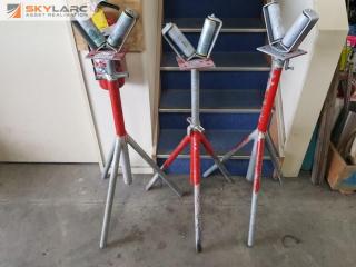 3 x Pipe Rolling Stands