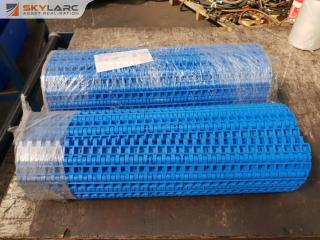 2 x Rolls Rubberised Plastic Link Conveyer