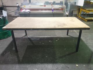 Large Steel Framed Workbench