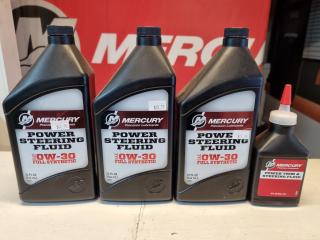 Assorted Mercury Marine Power Steering Fluids, New