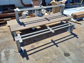 4 x Galvanized Steel Park Bench Frames