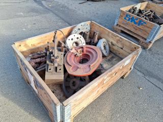 Crate of Assorted Industrial Parts and Components