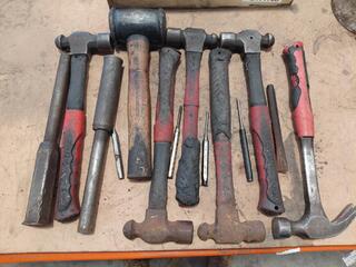 Assorted Hammers and Punches Hand Tool Set