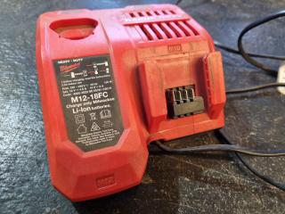 Milwaukee 12V to 18V Lithium Battery Charger M12-18FC