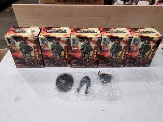 5x Survey Corps Levi Ackerman Anime Figures, New