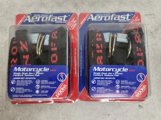 2x Aerofast Motorcycle Tiedown Pairs, 2m x 25mm