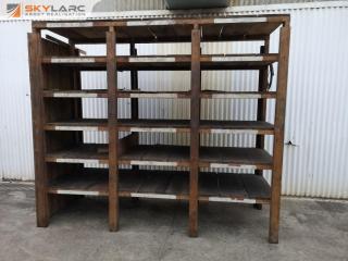 Large Heavy Duty Custom Timber Workshop Shelving