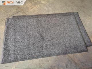 2x Heavy Duty Carpeted Floor Mats, Commercial Grade, 850x1470mm