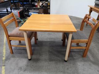 Cafe Table and 2x Chairs Set