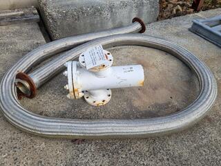 Stainless Steel Flexible Suction Line & Inline Strainer Filter