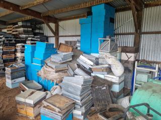 Large Lot of Beehive Honey Boxes 