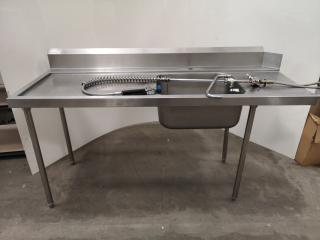 Stainless Steel Commercial Kitchen Sink Counter /w Tap Unit