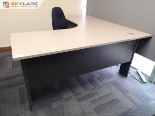 Office L-Shape Corner Workstation Desk w/ Chair