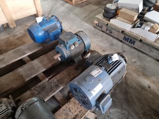 Assortment of 3 Electric Induction Motors