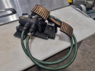 Vintage Brass Air Powered Control Pedal Assembly by Pongrass