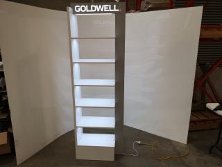 Lighted Salon Hair Product Display Shelving Unit