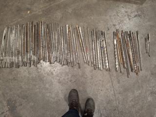 A Lot Of Used Concrete Drill Bits