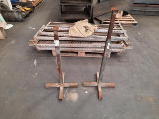 Pair of Industrial Material Stands