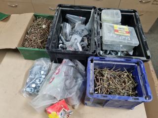 Assorted Bulk Lots of Screws, Nuts, Bolts, Washers