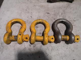 3x 12-Ton Lifting Bow Shackles