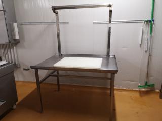 Stainless Steel Bench w/ Attached Rear Rack Frame