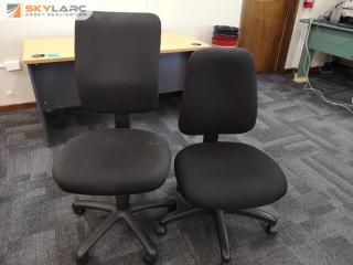 2x Office Gas Lift Adjustable Desk Chairs