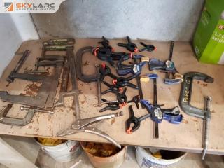 Large Lot of Assorted Clamps