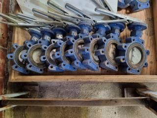 8x 100mm Irrigation Butterfly Valves