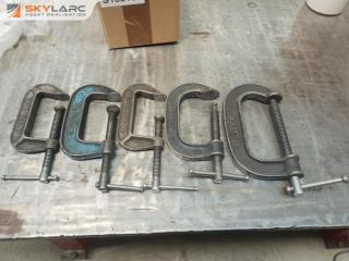 5 x Small G Clamps