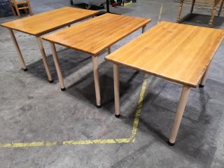 3x Wood Topped Cafe Tables