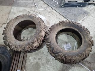 2x Sunf ATV Tyres Size AT 26x9-14