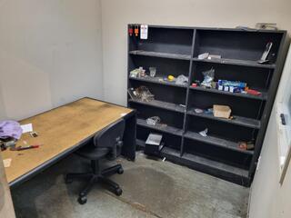 Office Desk w/ Chair & Shelving Unit