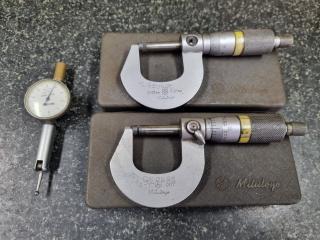 Mitutoyo Micrometers & Dial Gauge