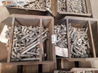 2 Steel Bins of Galv Bolts