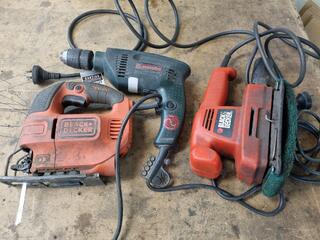 3x Power Tools, Sander, Jig Saw, Drill