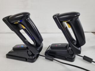 2x CipherLab Cordless Barcode Scanners w/ Charging Stands