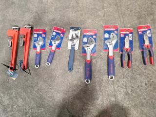 Assorted Wrench's, Plier's & Adjustable Spanners