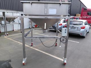 Stainless Steel Hopper with Vibrator and Agitator