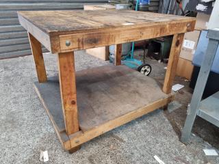 Wood Workbench Table
