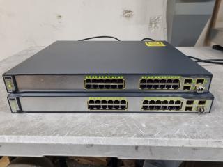 2x Cisco Catalyst 3750G Series Switches
