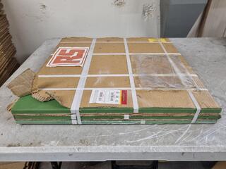 3x RS Pro Green Plastic Sheets, 500x500x10mm Each