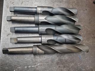 5 Large Morse Taper Drills