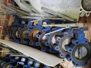 8x 100mm Irrigation Butterfly Valves