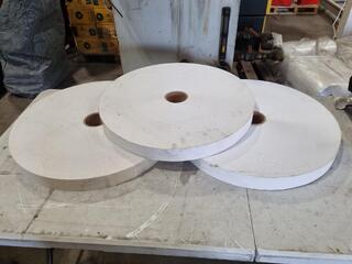 3x Large Rolls of Paper Material